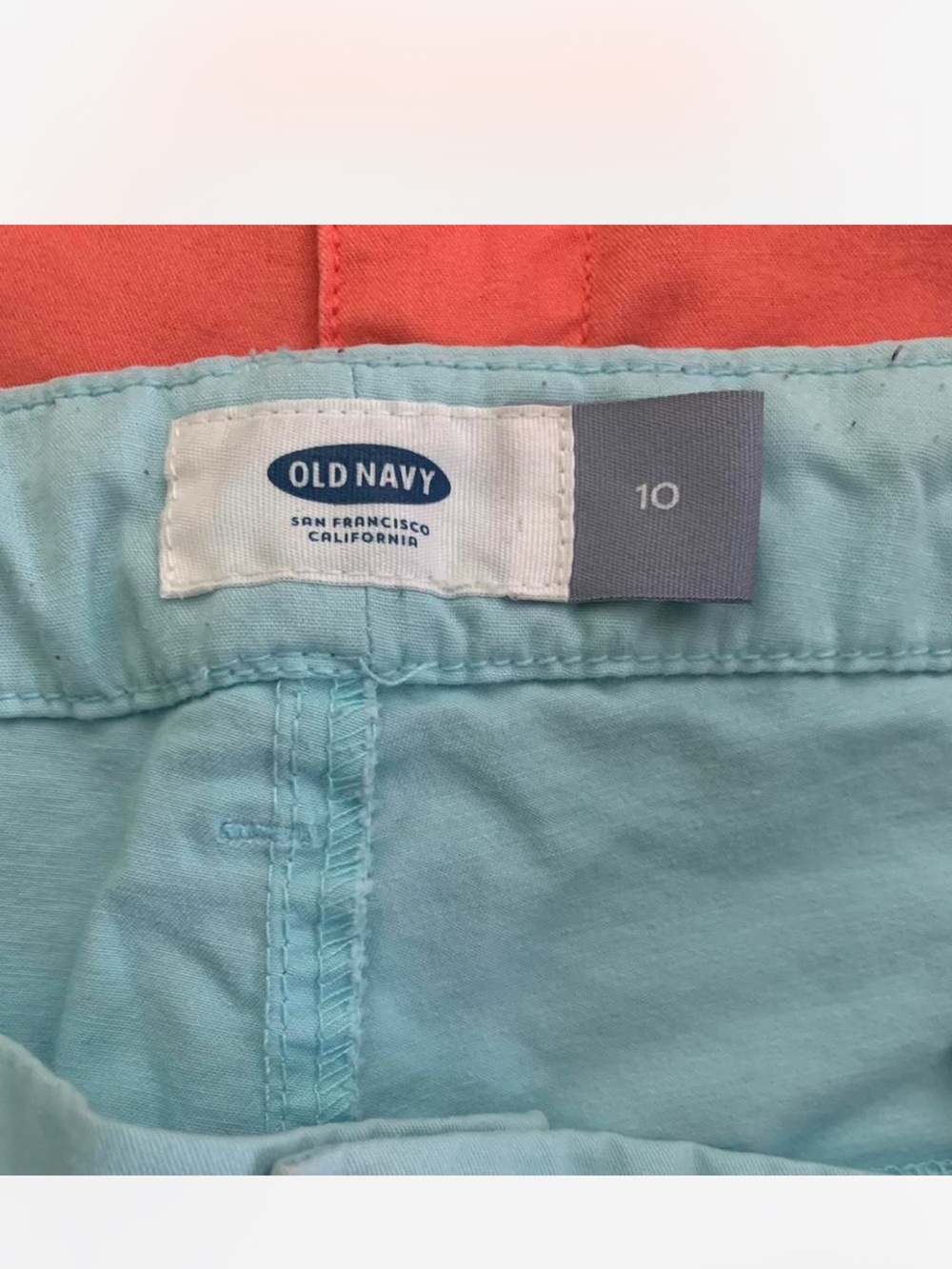 Casual Old Navy women’s  Mint Blue Flat Front Shorts size 10